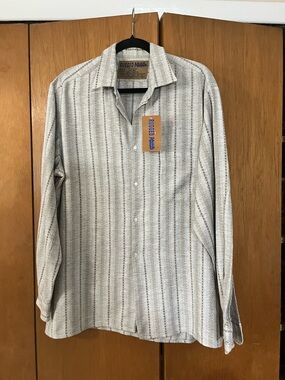 Rugged Point Authentic Men’s 2XL Shirt NWT 100% Cotton Striped Long Sleeve